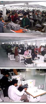 Workers at different floors